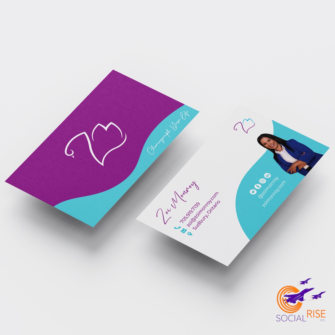 Purple and Blue Business Card Design